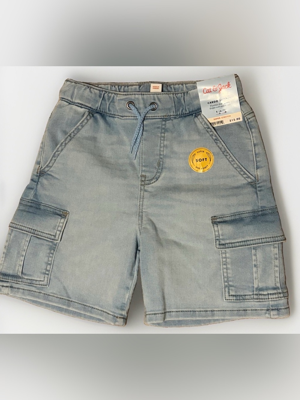 Cat & Jack Light Blue Cargo Shorts with Cargo Pockets